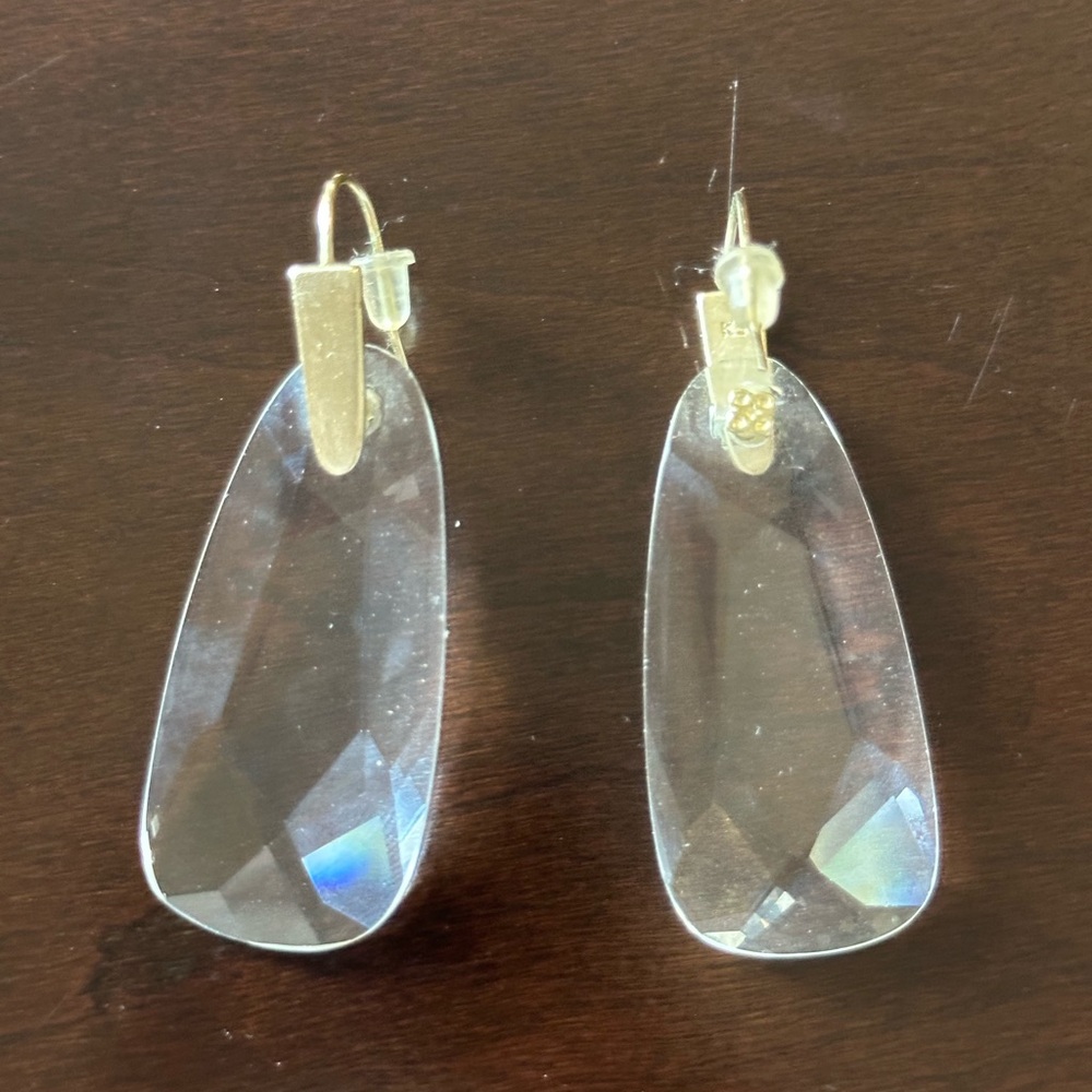Kendra Scott Gold and Clear Earrings
